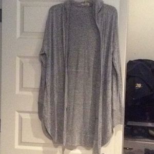 Charmed Hearts Lg hooded long sweater